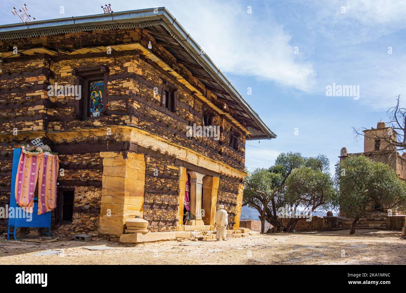 Kirche in Debre Damo Kloster in Tigray Region, Äthiopien Stockfoto