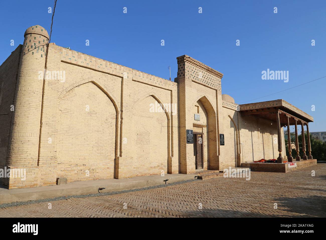 Hotel Carousel (Sagte Muhammad Khan Madrasa), Najmidin Kubro Street, Dishon Kala (Äußere Festung), Khiva, Provinz Khorezm, Usbekistan, Zentralasien Stockfoto