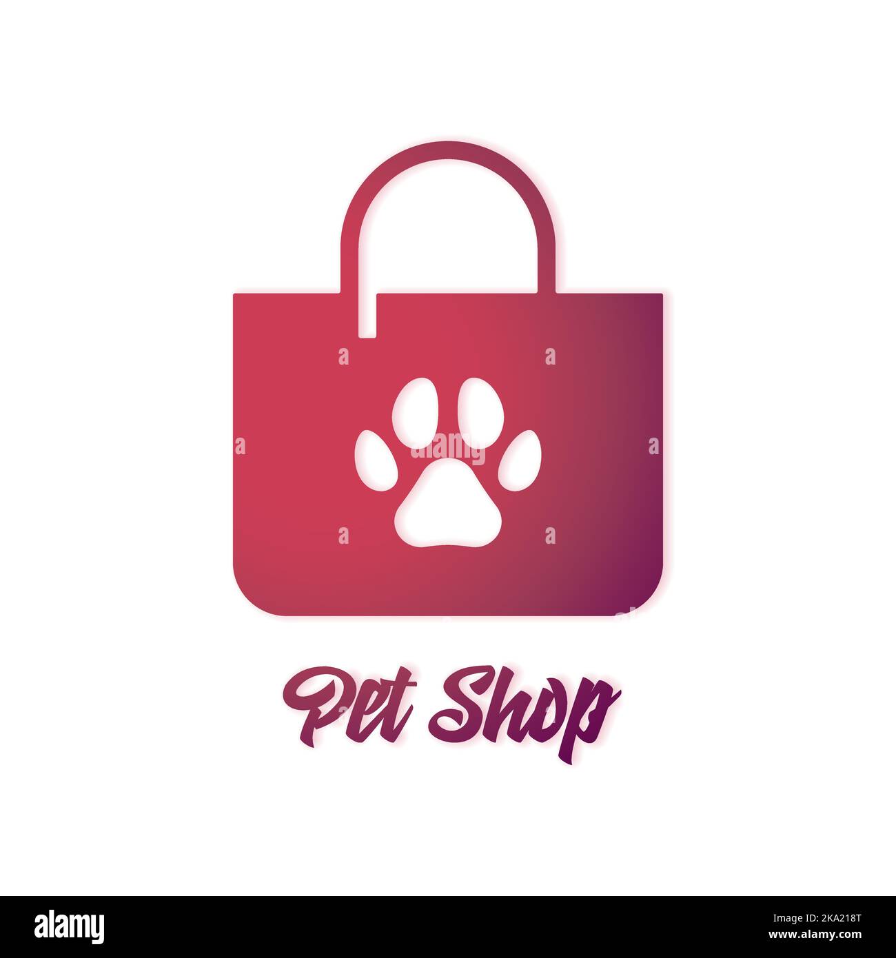 PET Shop Logo Template Design für Pet Store Stock Vektor