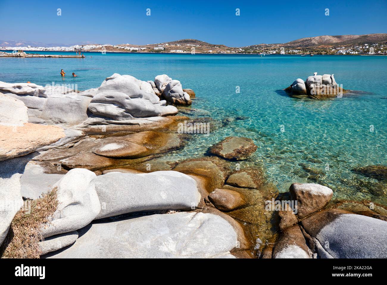 Kolimbithres felsiger Strand auf Paros Stockfoto