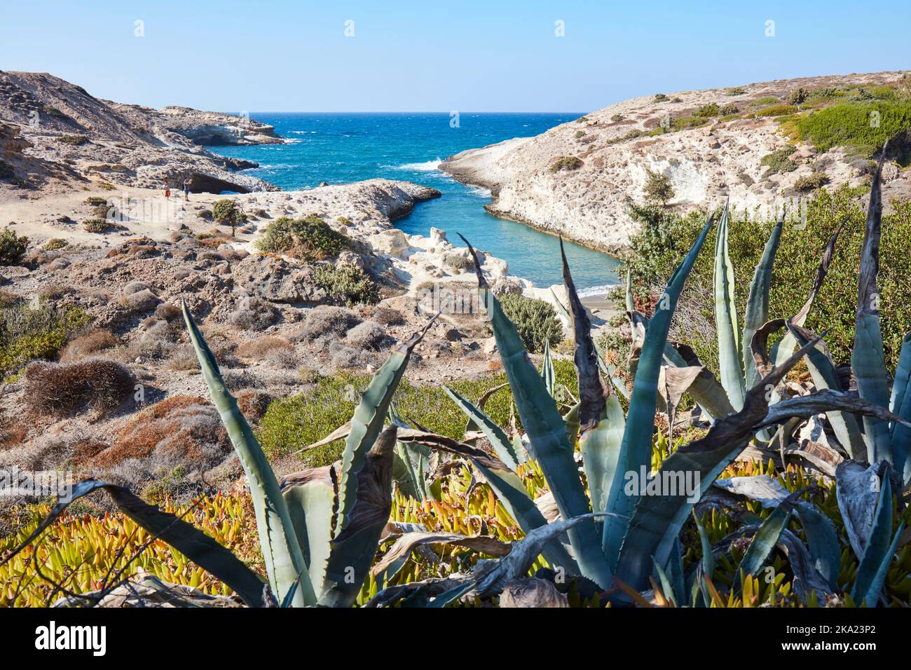 Papafragas Beach, Milos Island Stockfoto