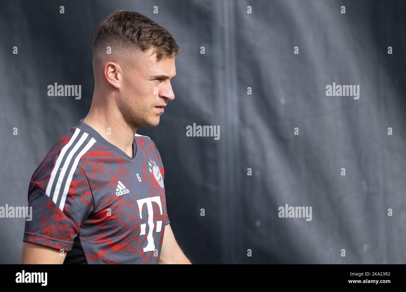 München, Deutschland. 31. Oktober 2022. Fußball: Champions League, Bayern München - Inter Mailand, Gruppenphase, Gruppe C, Matchday 6. Abschlusstraining FC Bayern auf dem Trainingsgelände in der Säbener Straße. Joshua Kimmich nimmt an der Schulung Teil. Quelle: Sven Hoppe/dpa/Alamy Live News Stockfoto