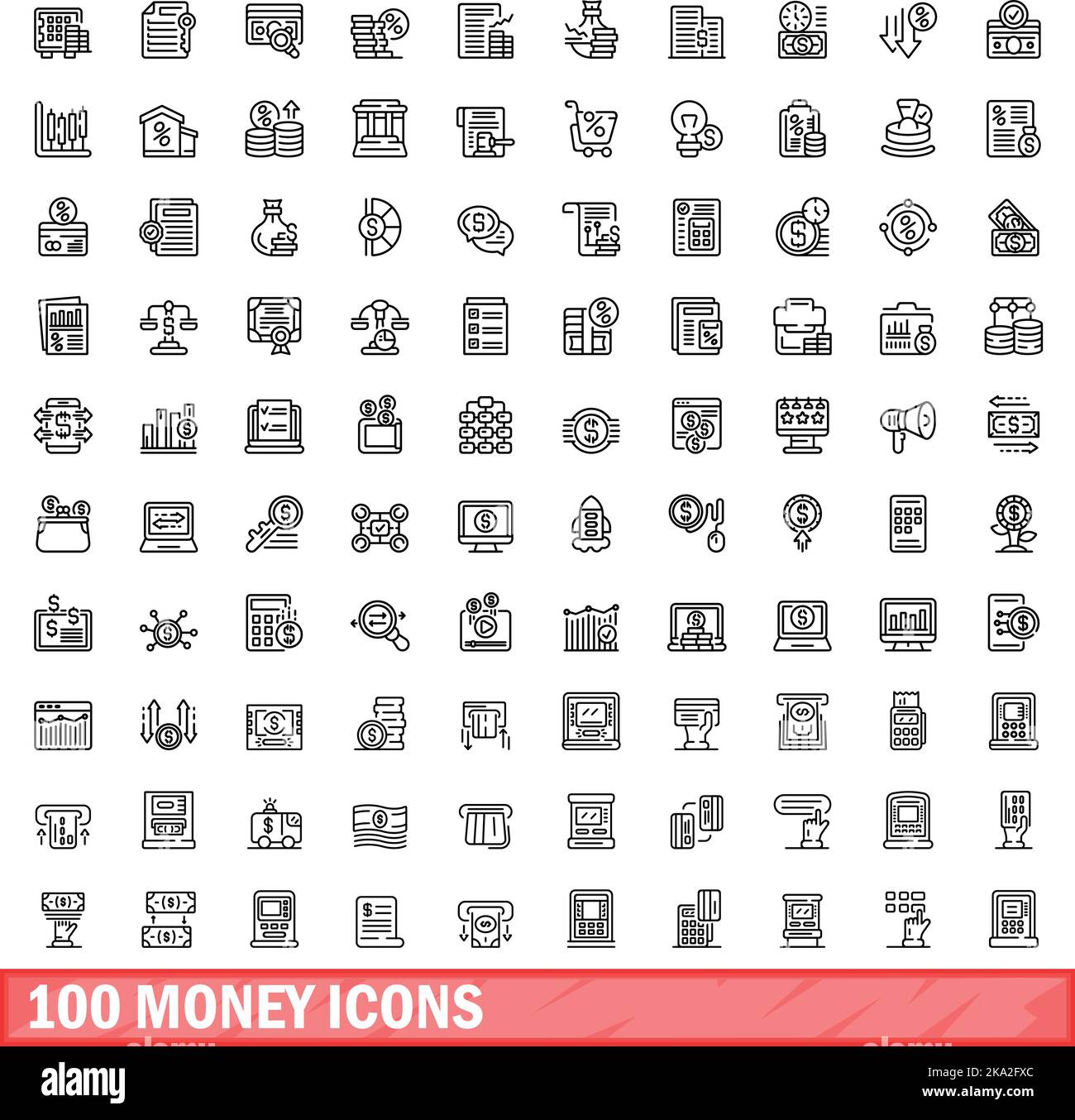 100 GeldSymbole gesetzt. Skizzieren Sie die Darstellung von 100 Geld