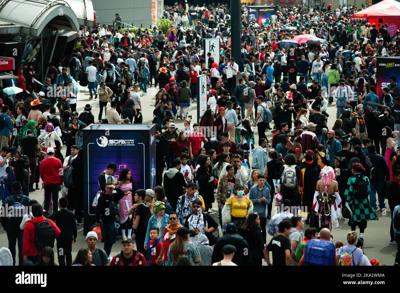 Ein Überblick über die Messe Corferias compund während der Ausgabe 2022 des SOFAS (Salon del Ocio y la Fantasia) in Bogota, Kolumbien, bis Oktober 1 Stockfoto