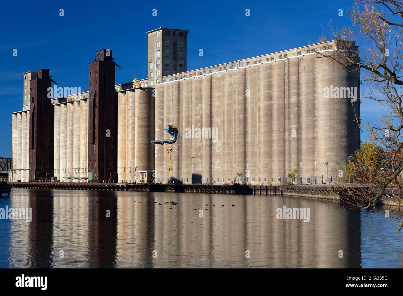 Silo City, Buffalo River, Buffalo, New York, USA Stockfoto