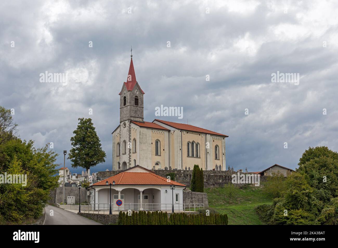 St. Helena Kirche in Prem, Gemeinde Ilirska Bistrica, Slowenien Stockfoto