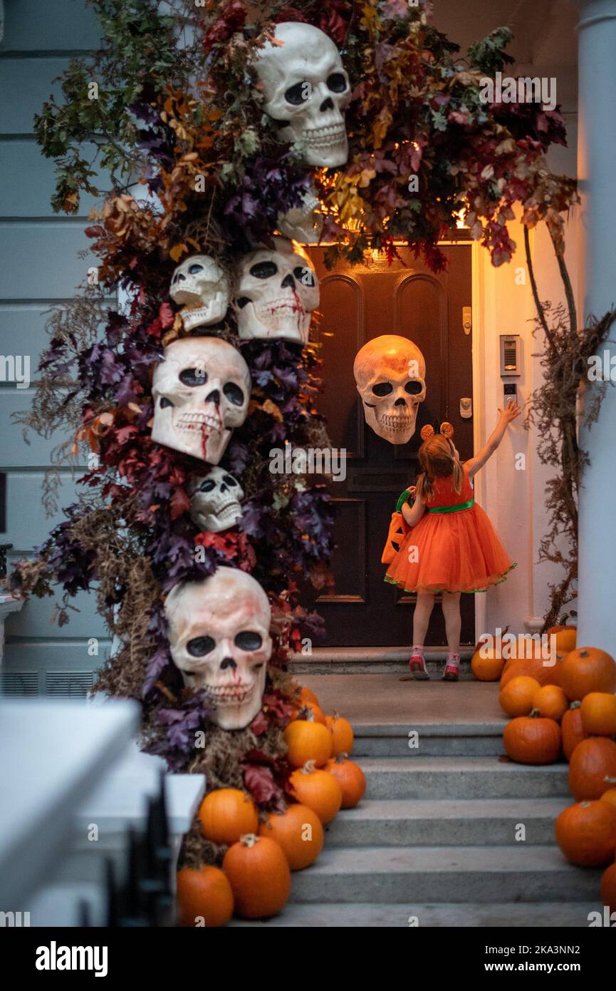 Allenjoy Halloween Totenkopf Soldat Veranda Schild - 30x180 Cm, Polyester, Für Tür & Wanddekoration