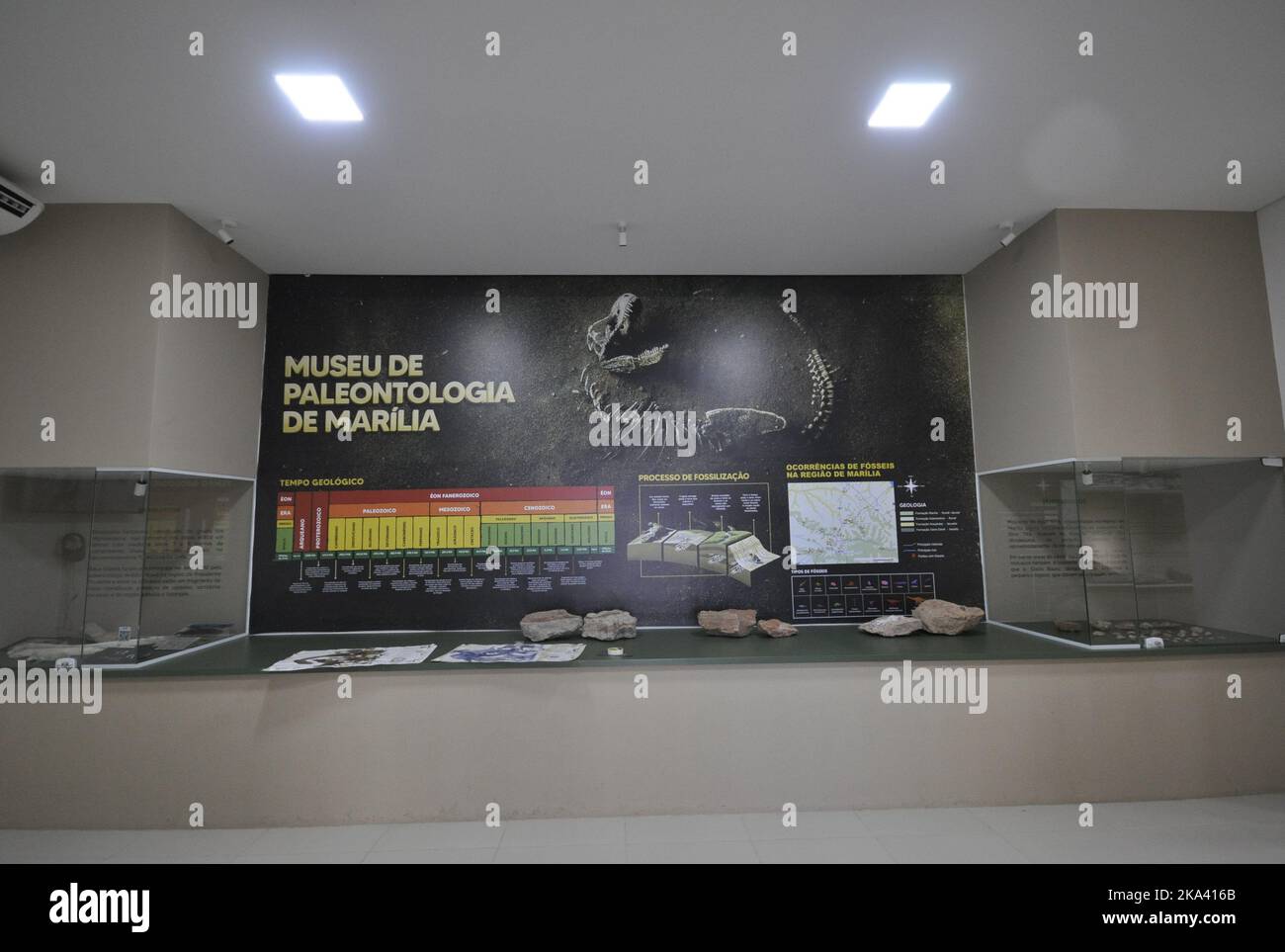 Marilia, São Paulo, Brasilien - 27. Oktober 2022:das Innere des Museums für Paläologie in der Stadt Marília, São Paulo, Brasilien, neu in der neuen eröffnet Stockfoto