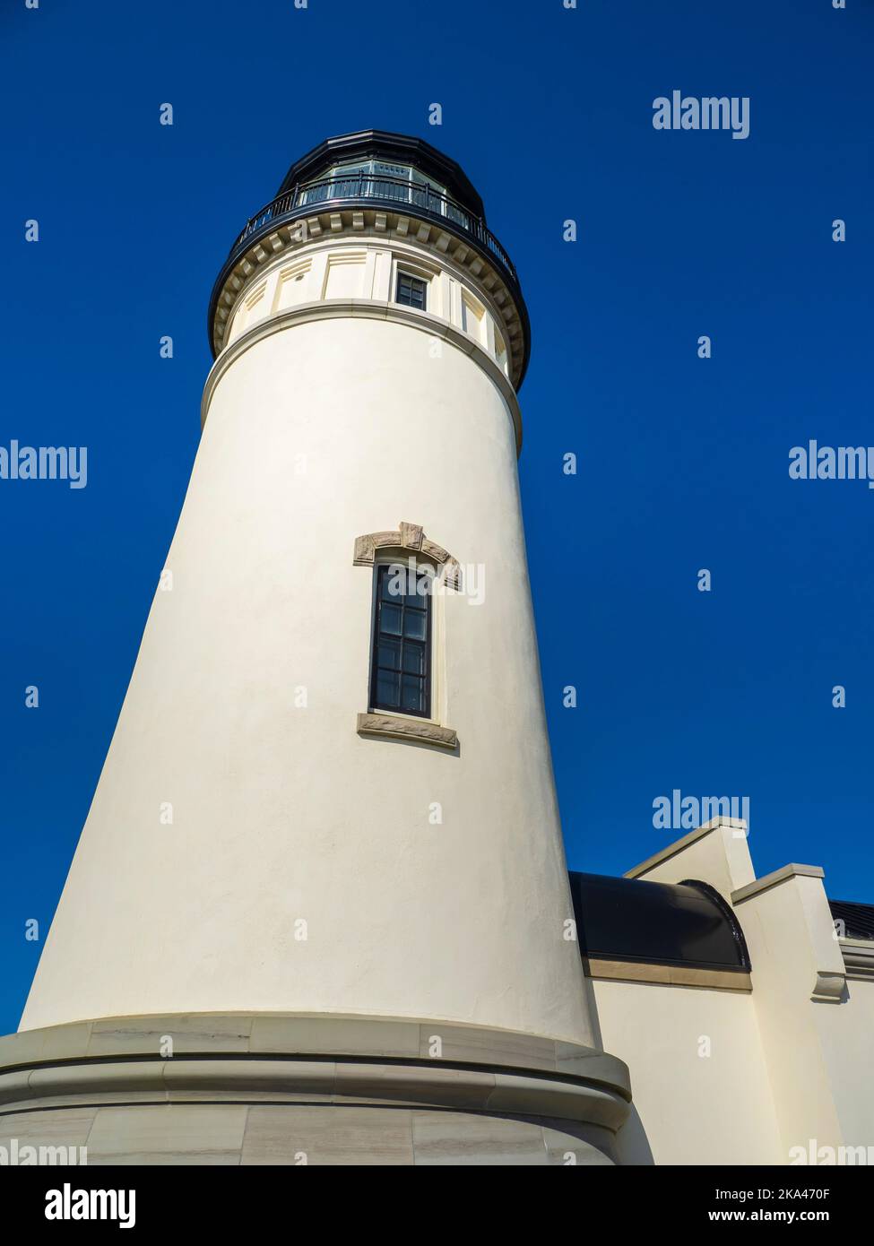 North Head Lighthouse, Cape Disappointment State Park in der Nähe von Ilwaco, Washington. Stockfoto