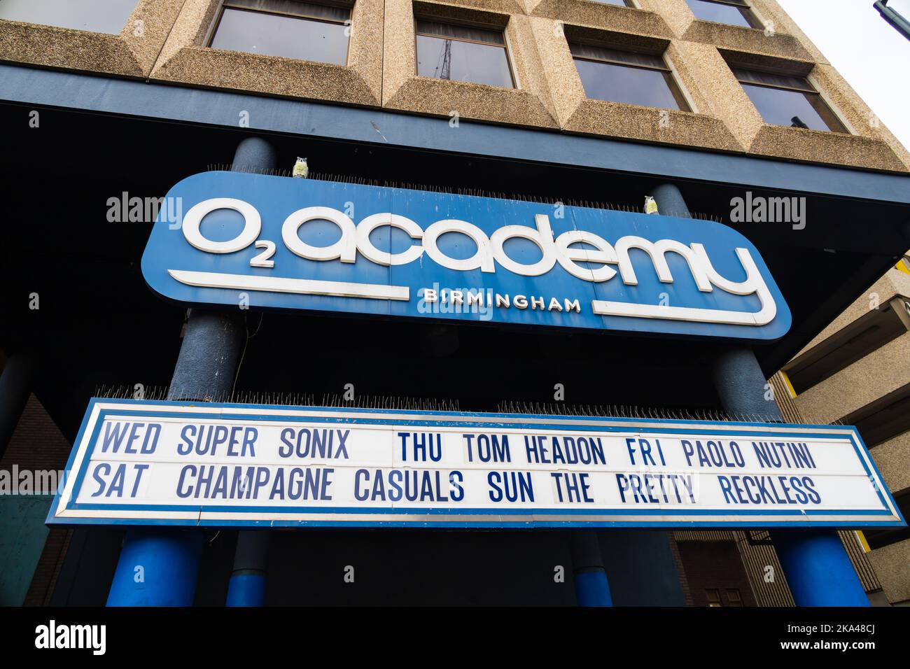 O2 Academy-Konzerthaus-Headliner, Birmingham, Warwickshire, West Midlands, England. Stockfoto