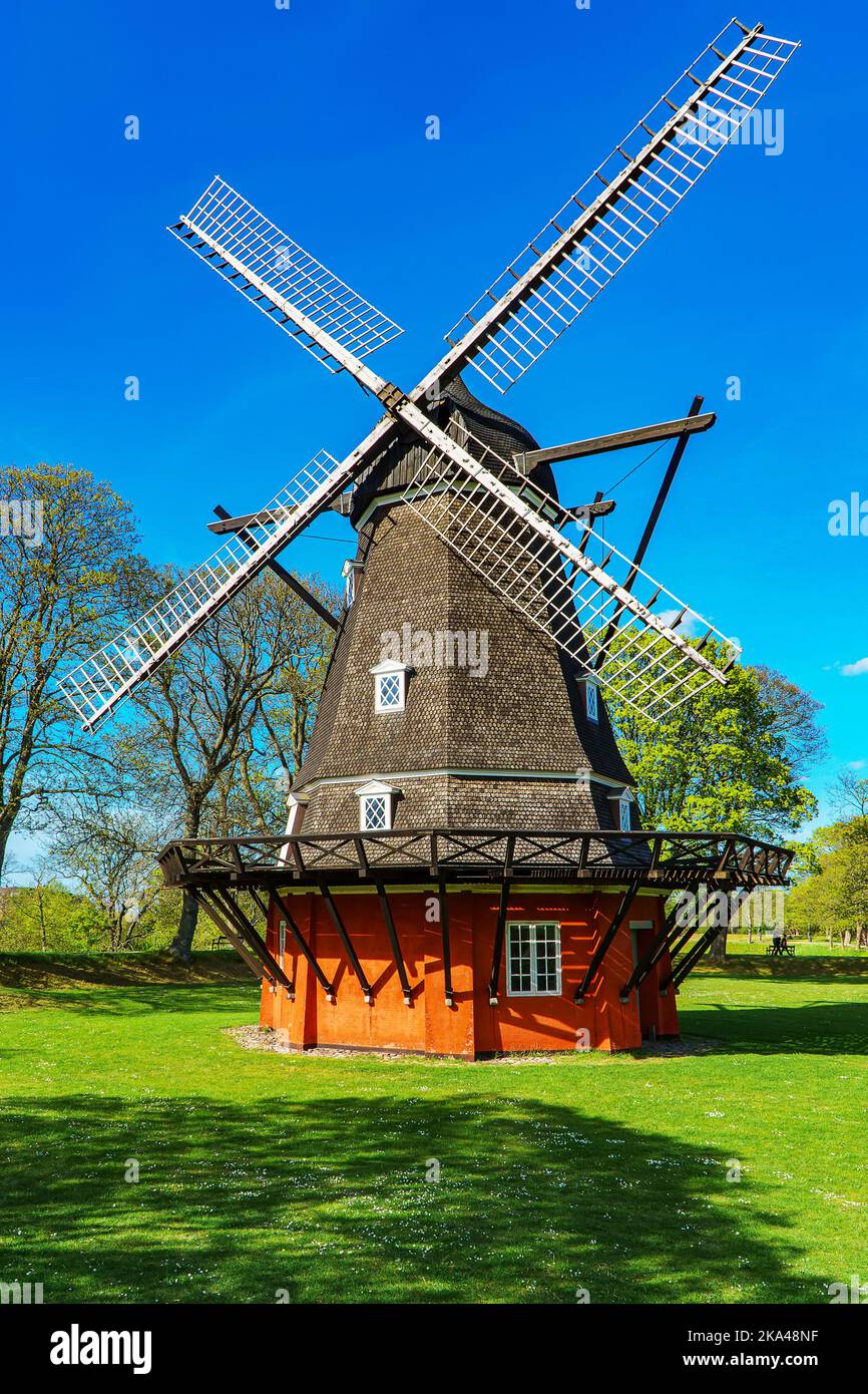 Windmühle bei Kastellet in Kopenhagen, Dänemark. Stockfoto