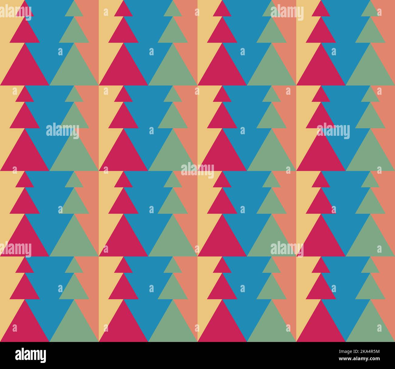 Nahtlose Weihnachtsbaum Muster, festliche Farben, Vektor Stock Vektor