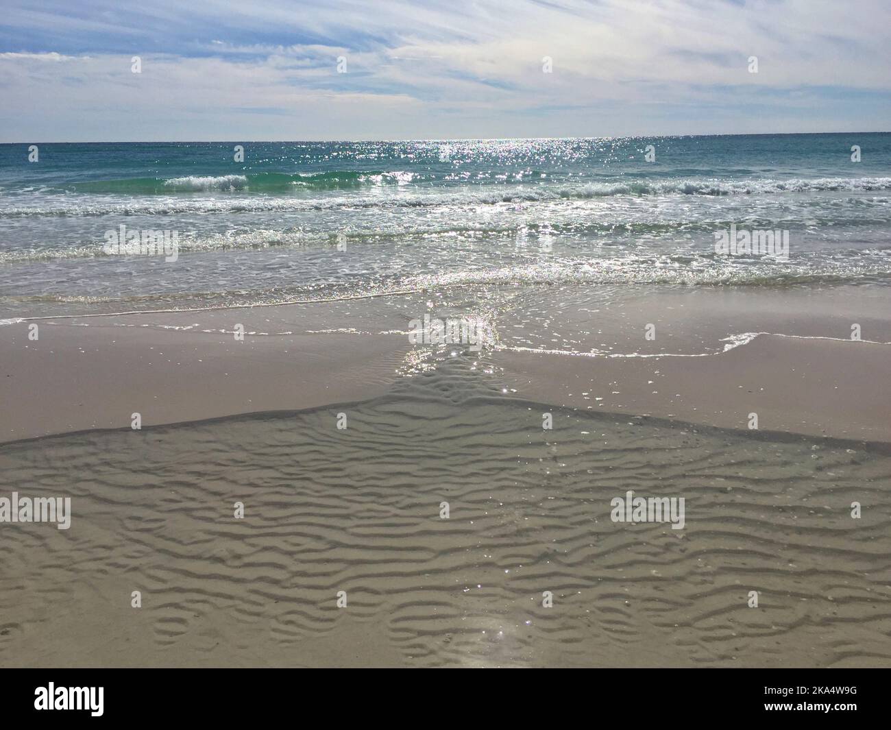 Sandbar im Ozean, Pensacola Beach, Santa Rosa, Florida, USA Stockfoto