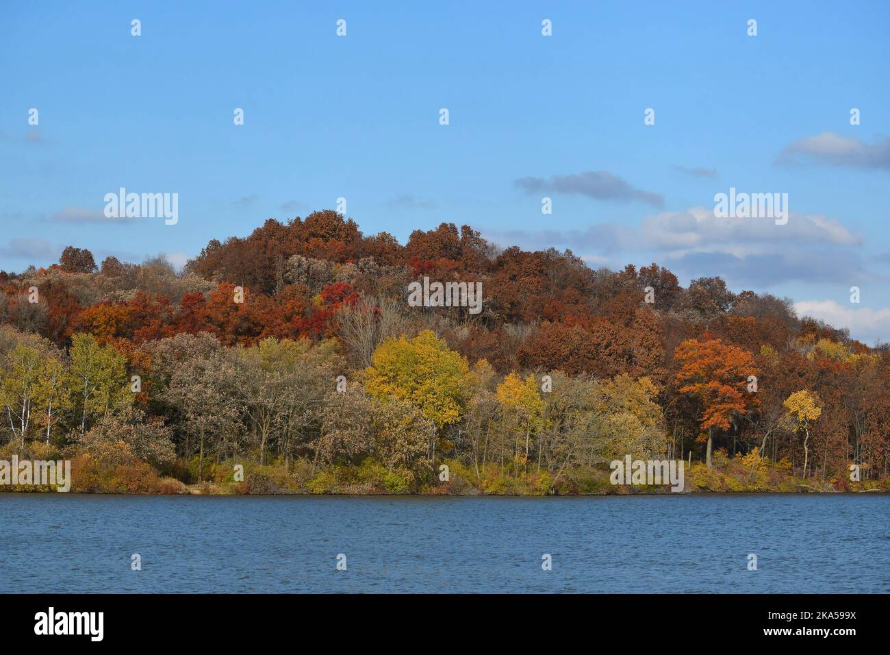 Herbstfarben im Südwesten von Wisconsin Stockfoto