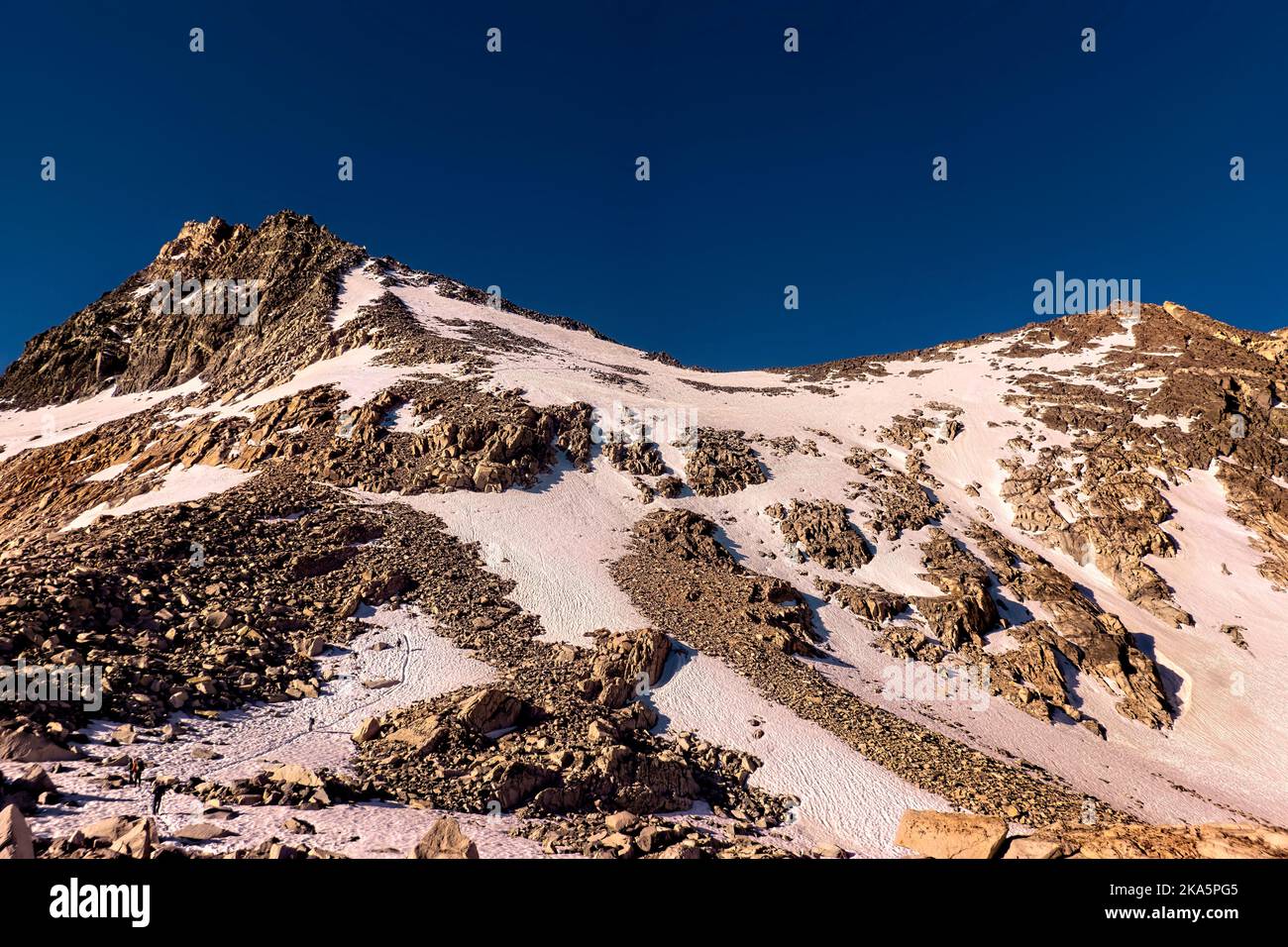 Wandern zum Glen Pass, Kings Canyon National Park, Pacific Crest Trail, Kalifornien, USA Stockfoto