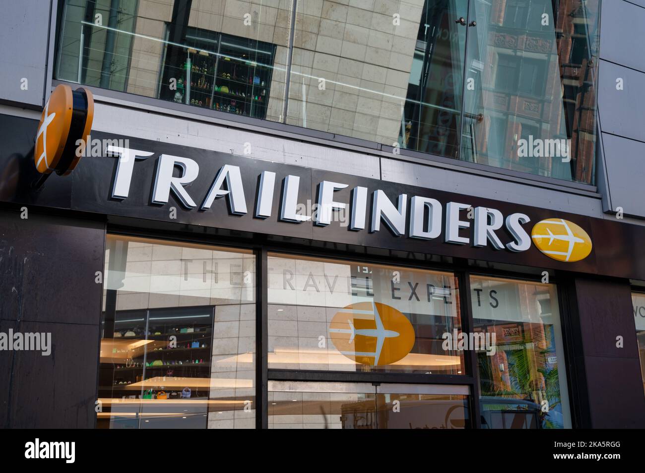 Liverpool, Großbritannien - 7. September 2022: Trailfinders Travel Agents in Liverpool, England Stockfoto