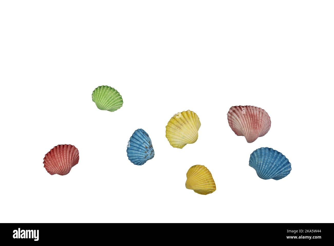 Einige bunte Schals auf transparentem Hintergrund Stockfoto