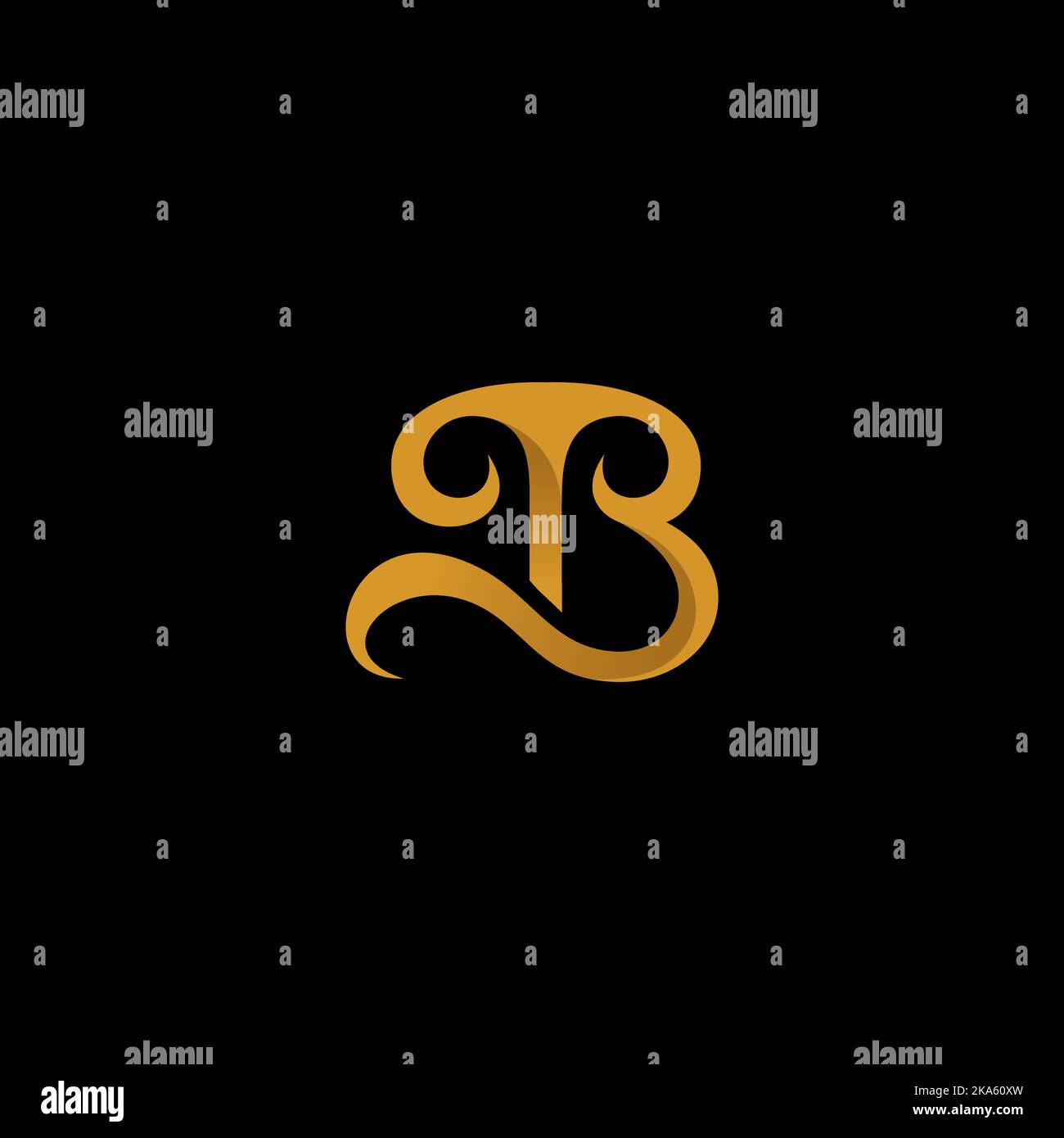 TB Initial Logo Design Vektorgrafik Stock Vektor