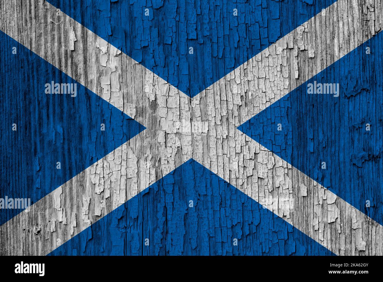 Die Flagge von Schottland ist die Nationalflagge von Schottland Stockfoto