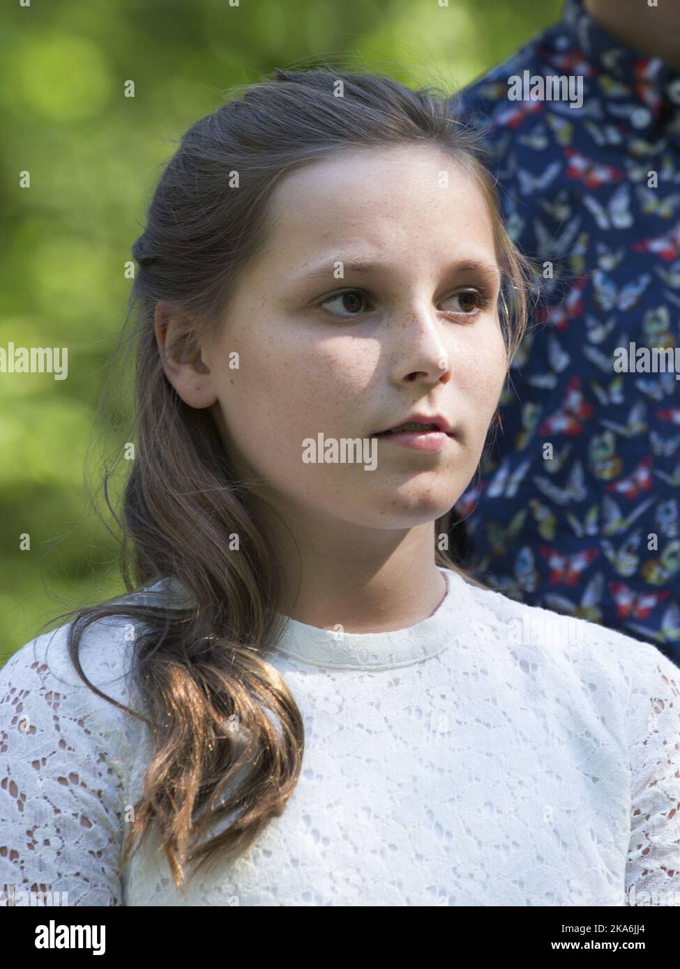OSLO, Norwegen 20160613. Prinzessin Ingrid Alexandra bei der Eröffnung der Installation 'Insect Hotel' des Künstlers Tom Hare im Palace Park. Foto: Berit Roald / NTB scanpix Stockfoto