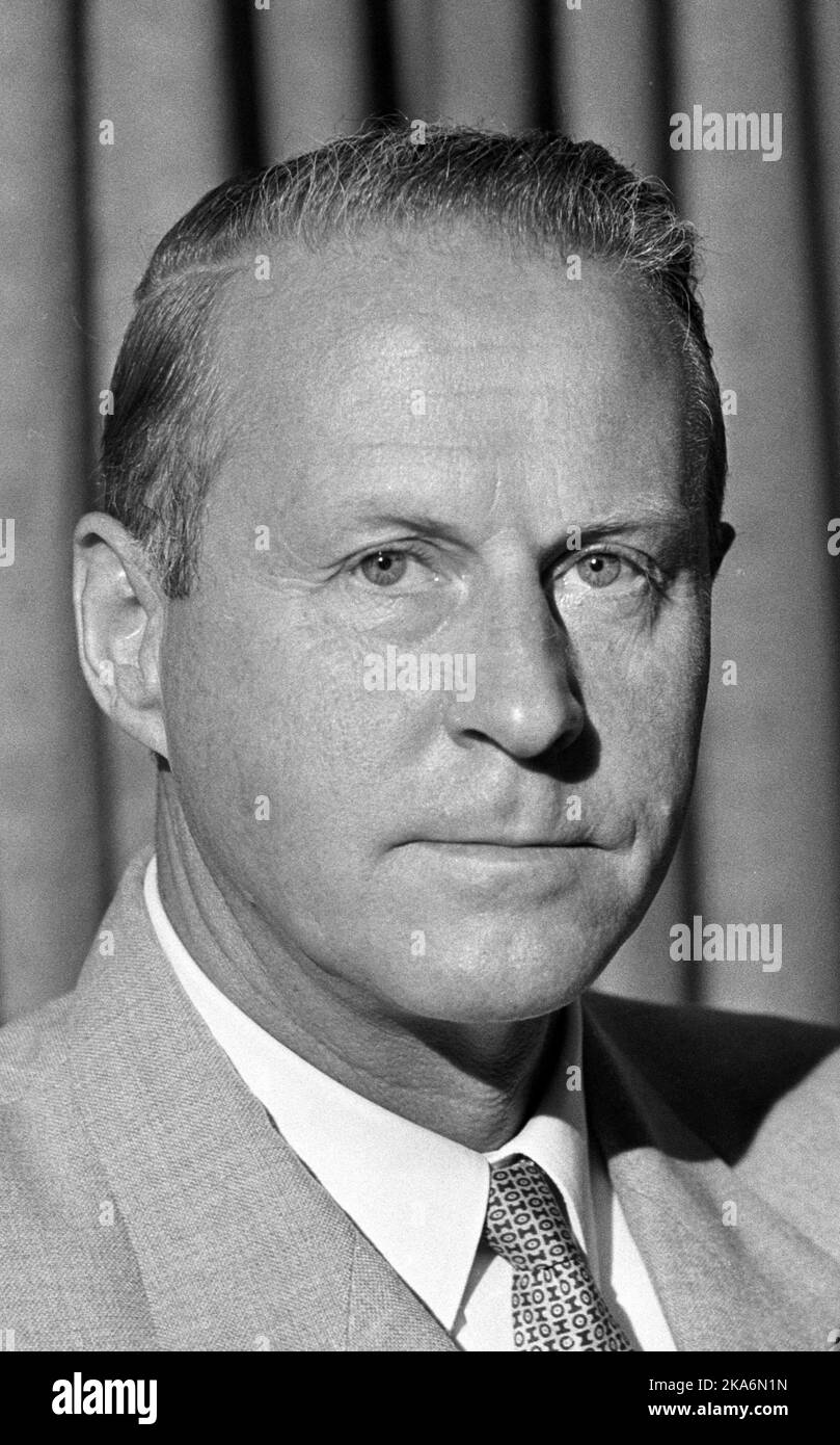 OSLO 19670731. FILEPHOTO. Porträt von Thor Heyerdahl. Er war ein norwegischer Abenteurer und Ethnograph. Bekannt wurde er durch seine Kon-Tiki-Expedition im Jahr 1947. Foto: Unbekannt / NTB scanpix Stockfoto OSLO 19670731. FILEPHOTO. Porträt von Thor Heyerdahl. Er war ein norwegischer Abenteurer und Ethnograph. Bekannt wurde er durch seine Kon-Tiki-Expedition im Jahr 1947. Foto: Unbekannt / NTB scanpix Stockfoto