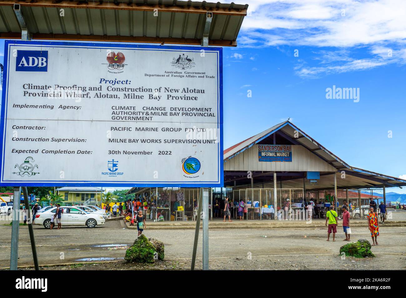 Informeller Markt In Der Sanderson Bay, Alotau, Milne Bay, Papua-Neuguinea Stockfoto