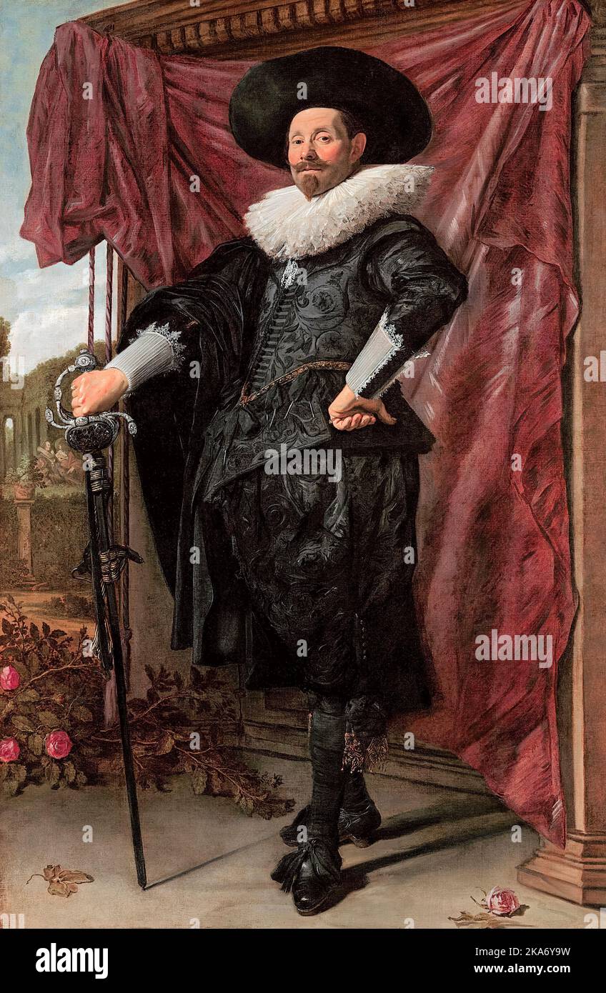 Willem van Heythuysen (1590s-1650), holländischer Tuchhändler und Hofje-Gründer in Haarlem und Weert, Portrait in Öl auf Leinwand von Frans Hals, um 1625 Stockfoto
