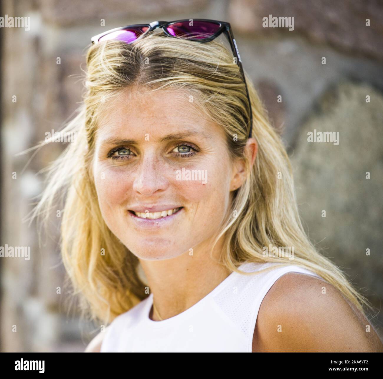 Seiser Alm, Italien 20170818. Dateifoto. Die Langlauffahrerin Therese Johaug vor dem Hotel Steger-Dellai in der Seiser Alm wartet auf das Urteil des CAS. FOTO: TORE KRISTIANSEN, VG / NTB SCANPIX Stockfoto