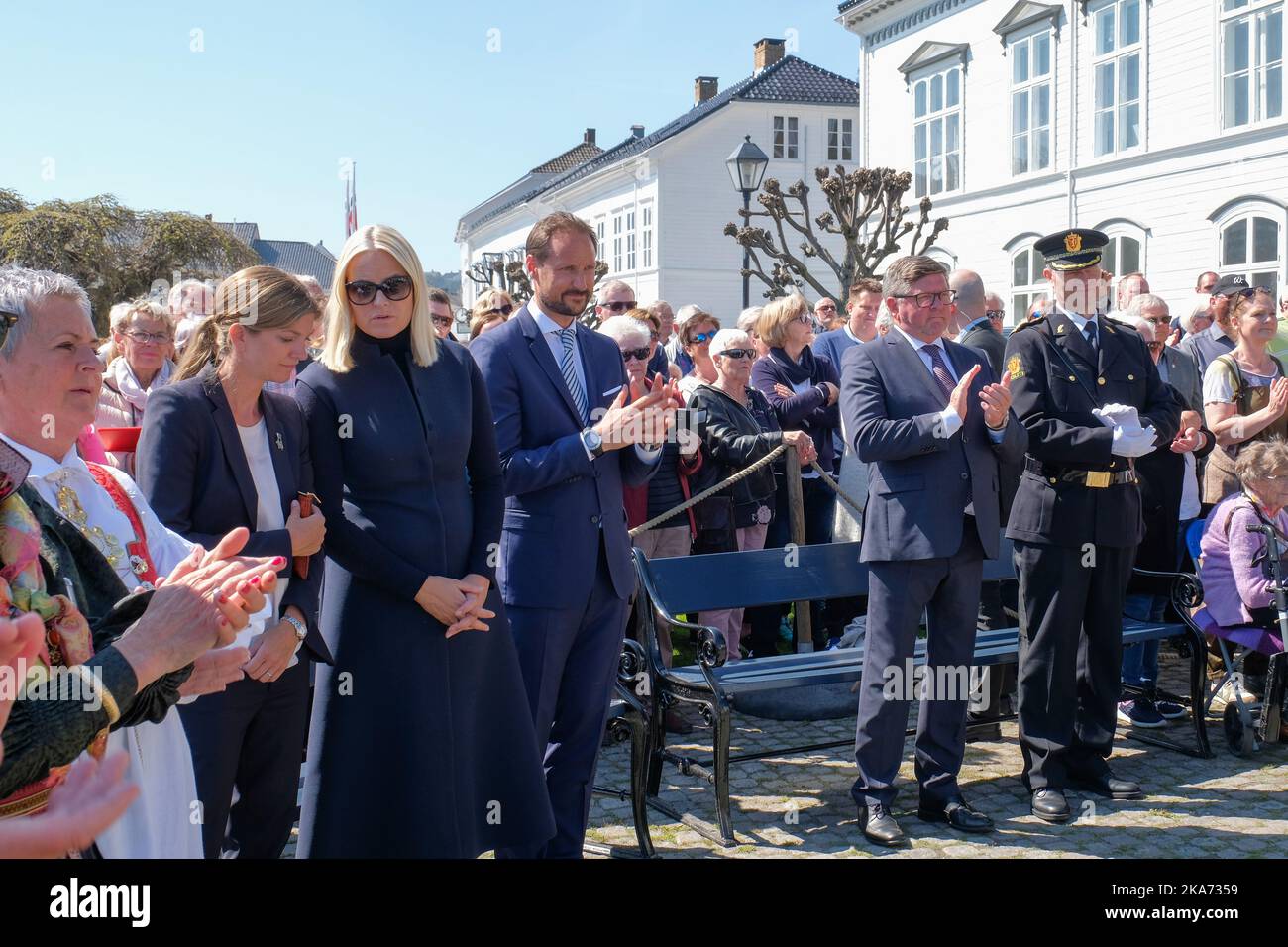 Risoer, Norwegen 20180508. Kronprinz Haakon und Kronprinzessin Mette ...
