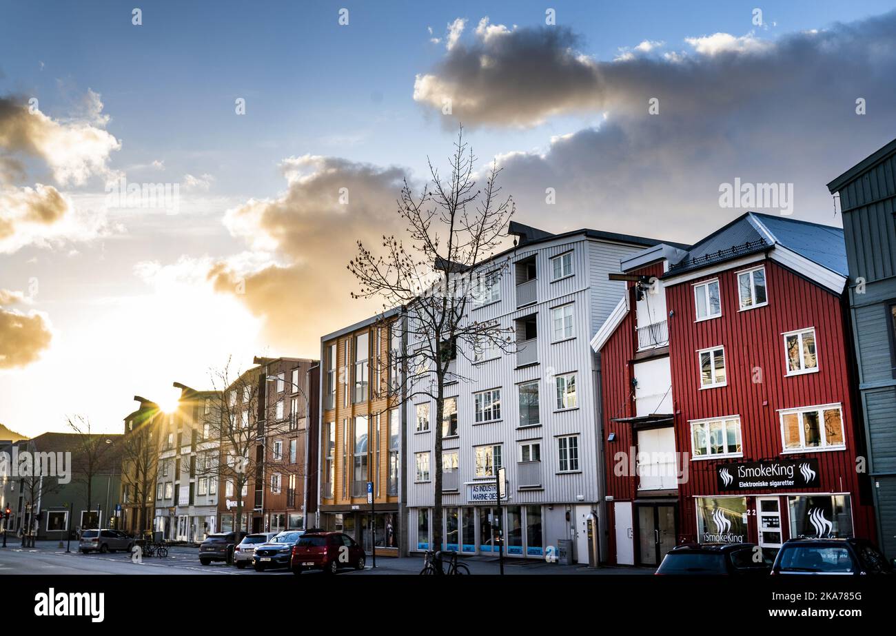 Trondheim, Norwegen 20200417. Fjordgata in Trondheim. Foto: Gorm Kallestad / NTB scanpix Stockfoto