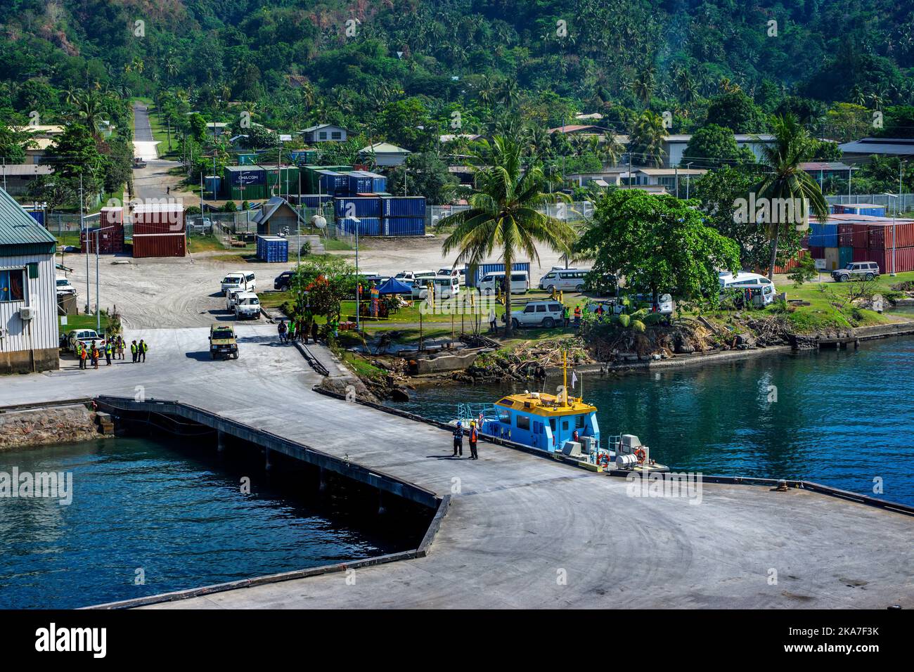 Hafen und Hafenanlagen im Rabaul Harbour, Papua-Neuguinea Stockfoto