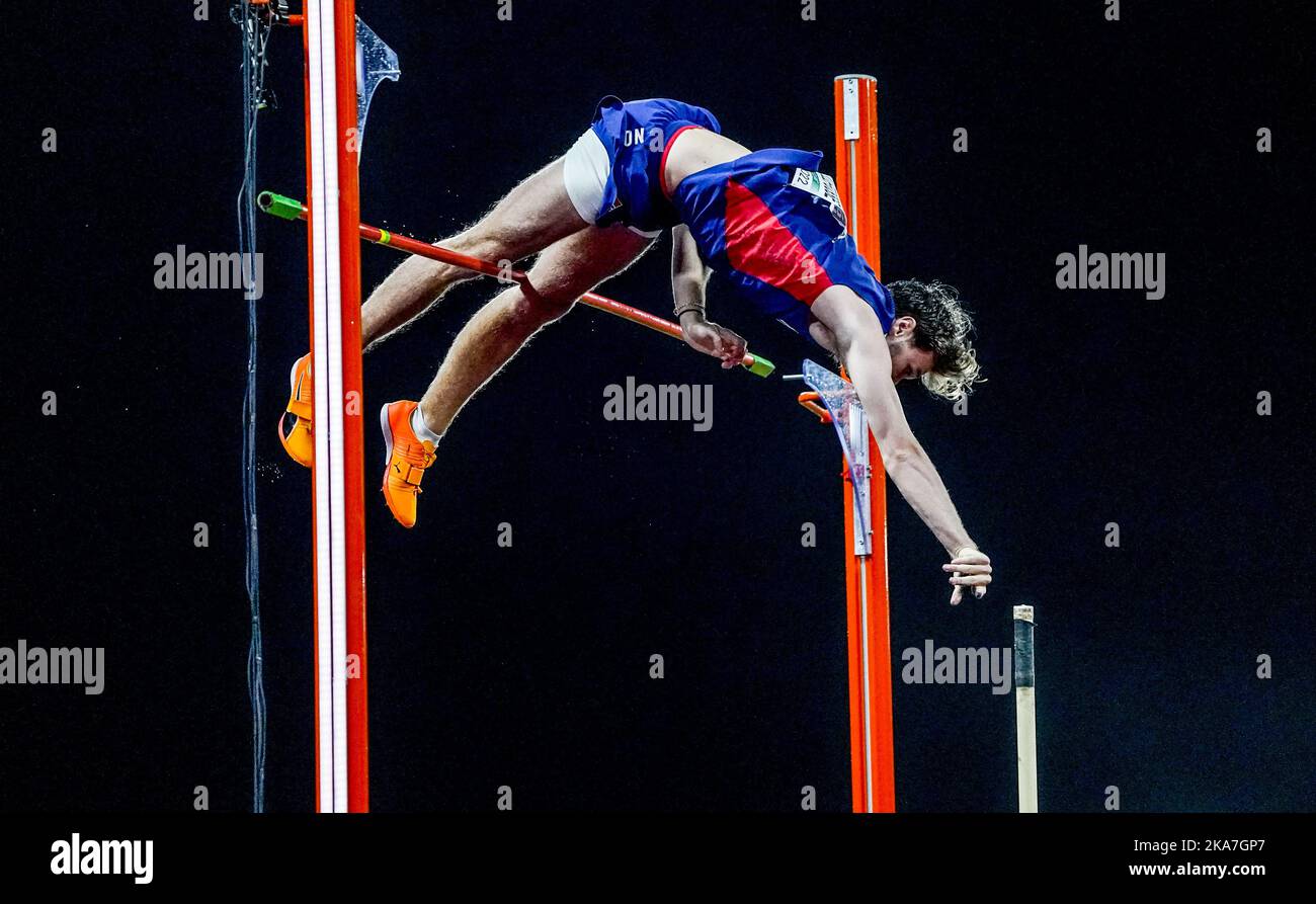 München, Deutschland 20220820. Paal Haugen Lillefosse gewann Bronze im Stabhochsprung bei den Leichtathletik-Europameisterschaften in München im Olympiastadion. Foto: Lise Aaserud / NTB Stockfoto