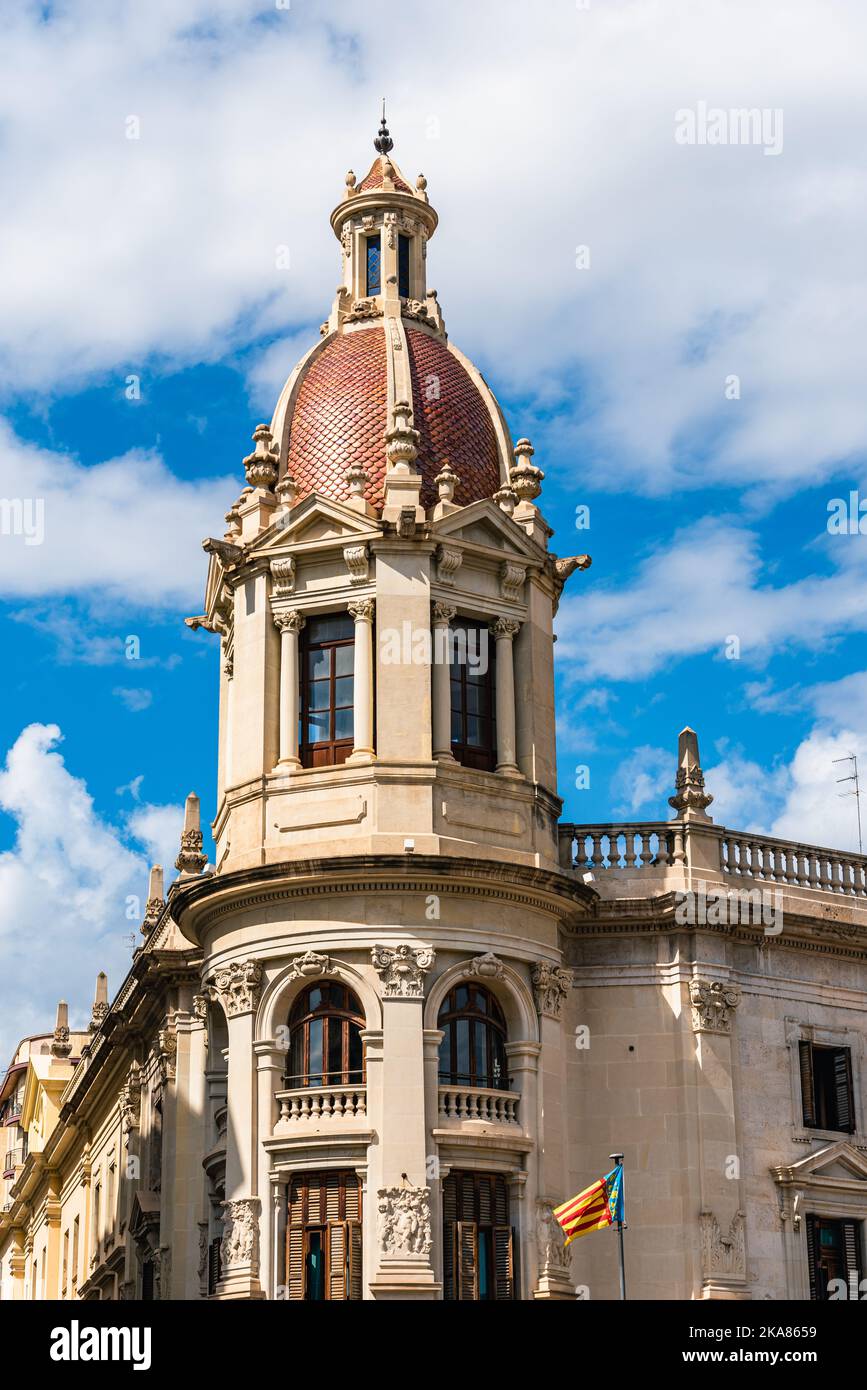 Rathaus von Valencia, Spanien, Europa Stockfoto