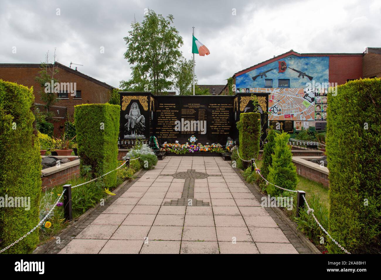 Republican Memorial, Falls Road, Belfast, Nordirland Stockfoto