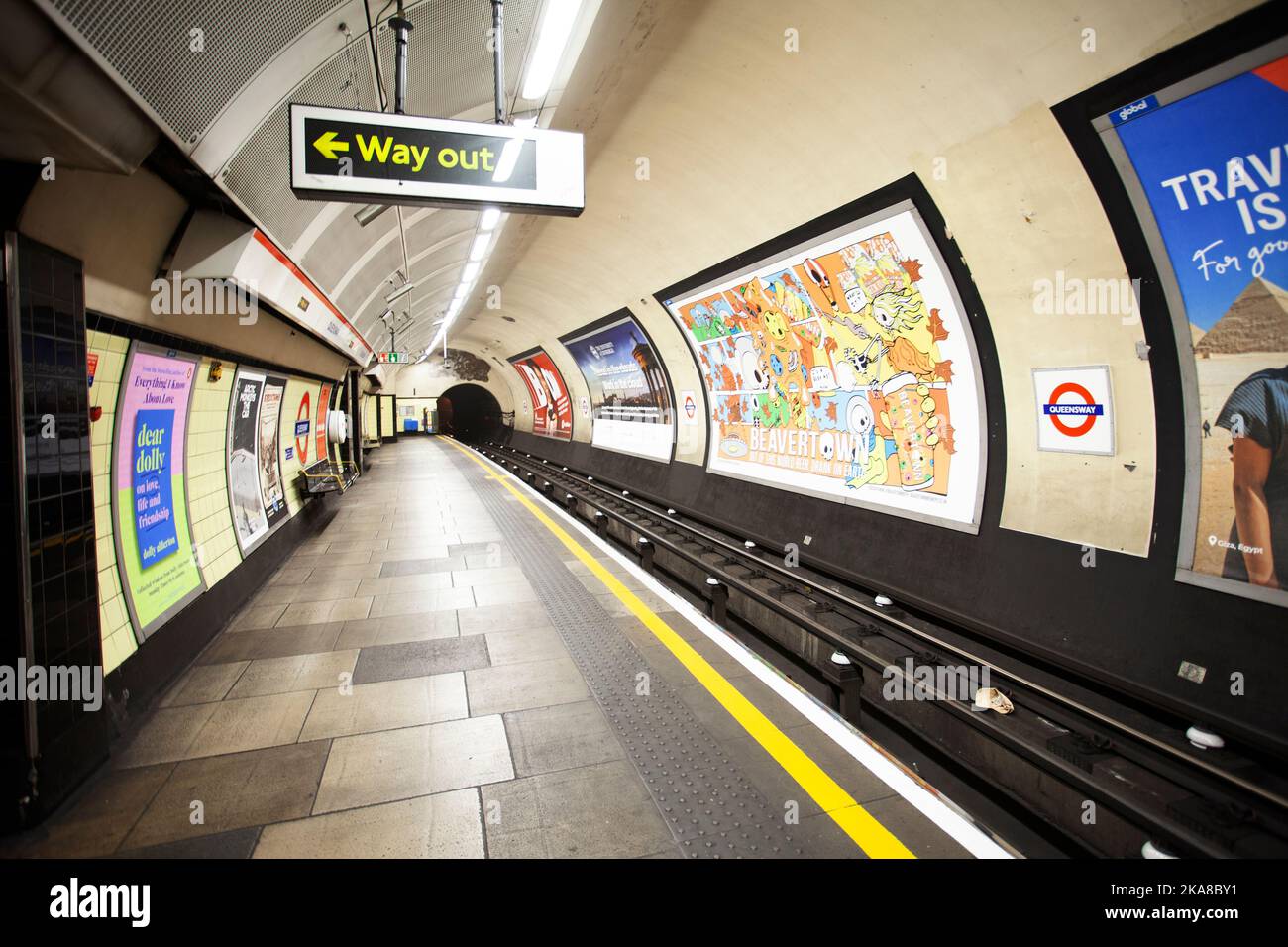 Leere U-Bahn-Station Stockfoto