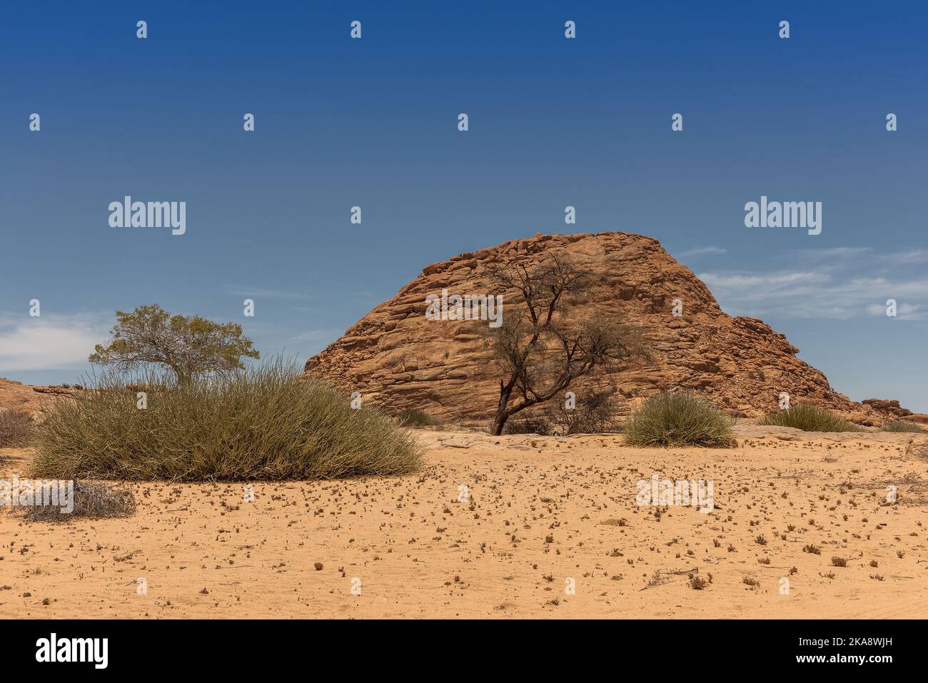 Landschaft Spitzkoppe Berg - kahler Granitgipfel in Erongo, Namibia Stockfoto