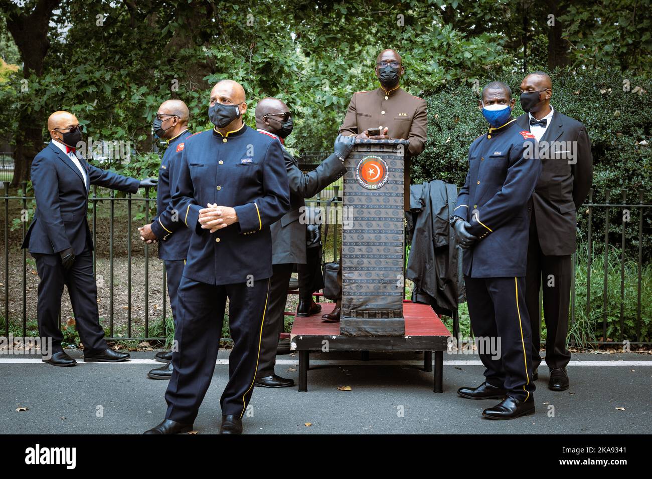 London, Großbritannien. August 29 2022. Ein Treffen der Nation of Islam im Speakers Corner, Hyde Park, London. Stockfoto