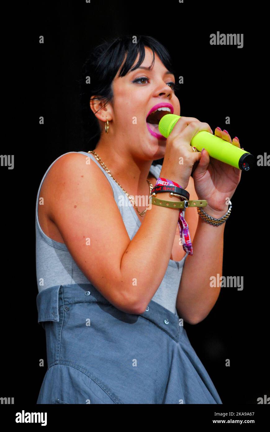 Lily Allen, V2007, Hylands Park, Chelmsford, Essex, Großbritannien - 19. August 2007 Stockfoto