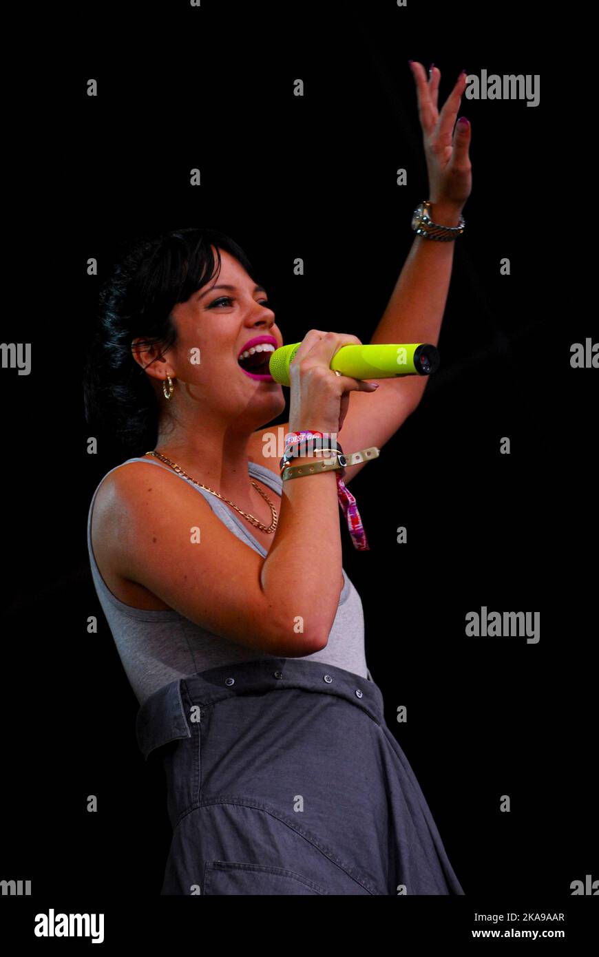 Lily Allen, V2007, Hylands Park, Chelmsford, Essex, Großbritannien - 19. August 2007 Stockfoto