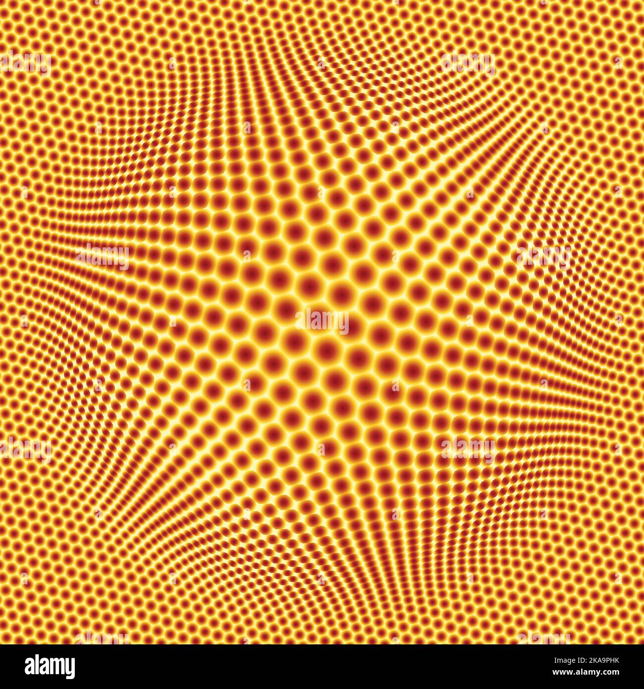 Abstraktes geometrisches Muster von Sechsecken in der Mitte vergrößert Stock Vektor