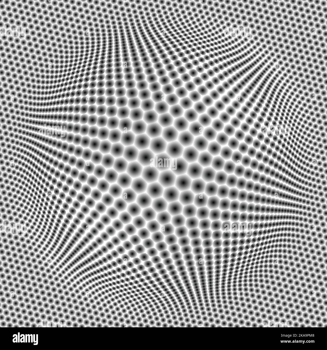 Abstraktes geometrisches Muster von Sechsecken in der Mitte vergrößert Stock Vektor