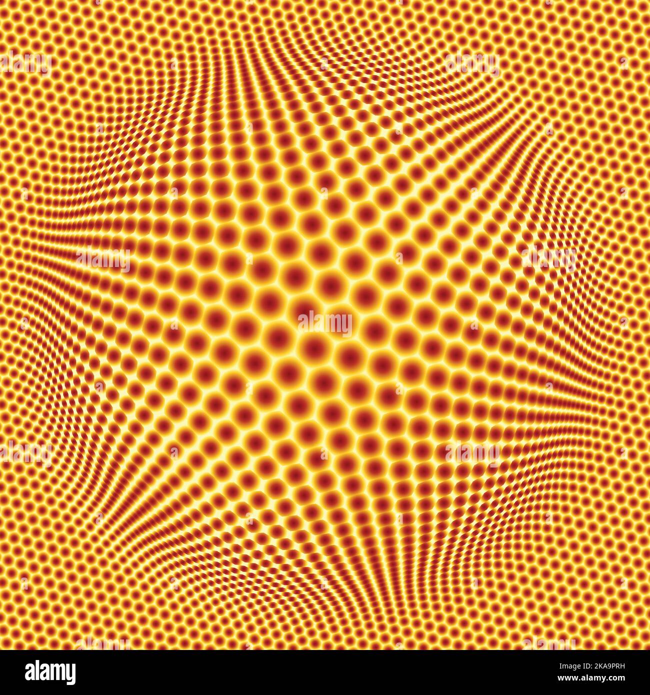 Abstraktes geometrisches Muster von Sechsecken in der Mitte vergrößert Stock Vektor