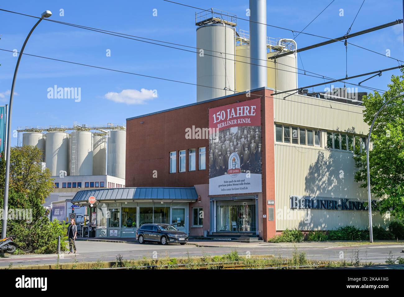 Kindl-Schultheiss-Brauerei, Indira-Gandhi-Straße, Friedrichshain, Lichtenberg, Berlin, Deutschland Stockfoto
