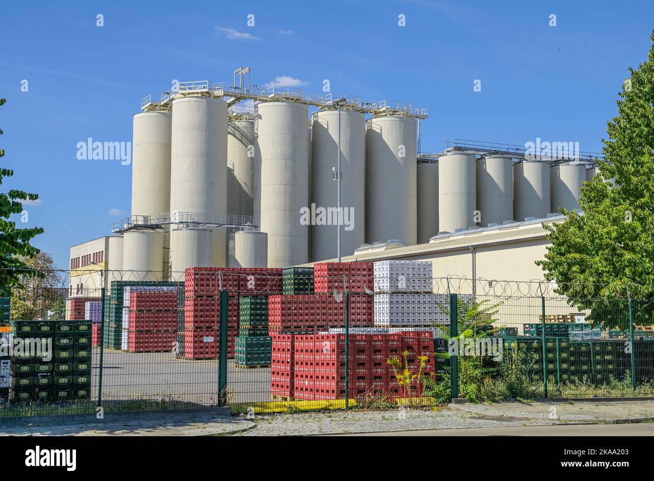 Silos, Kindl-Schultheiss-Brauerei, Indira-Gandhi-Straße, Hohenschönhausen, Lichtenberg, Berlin, Deutschland Stockfoto