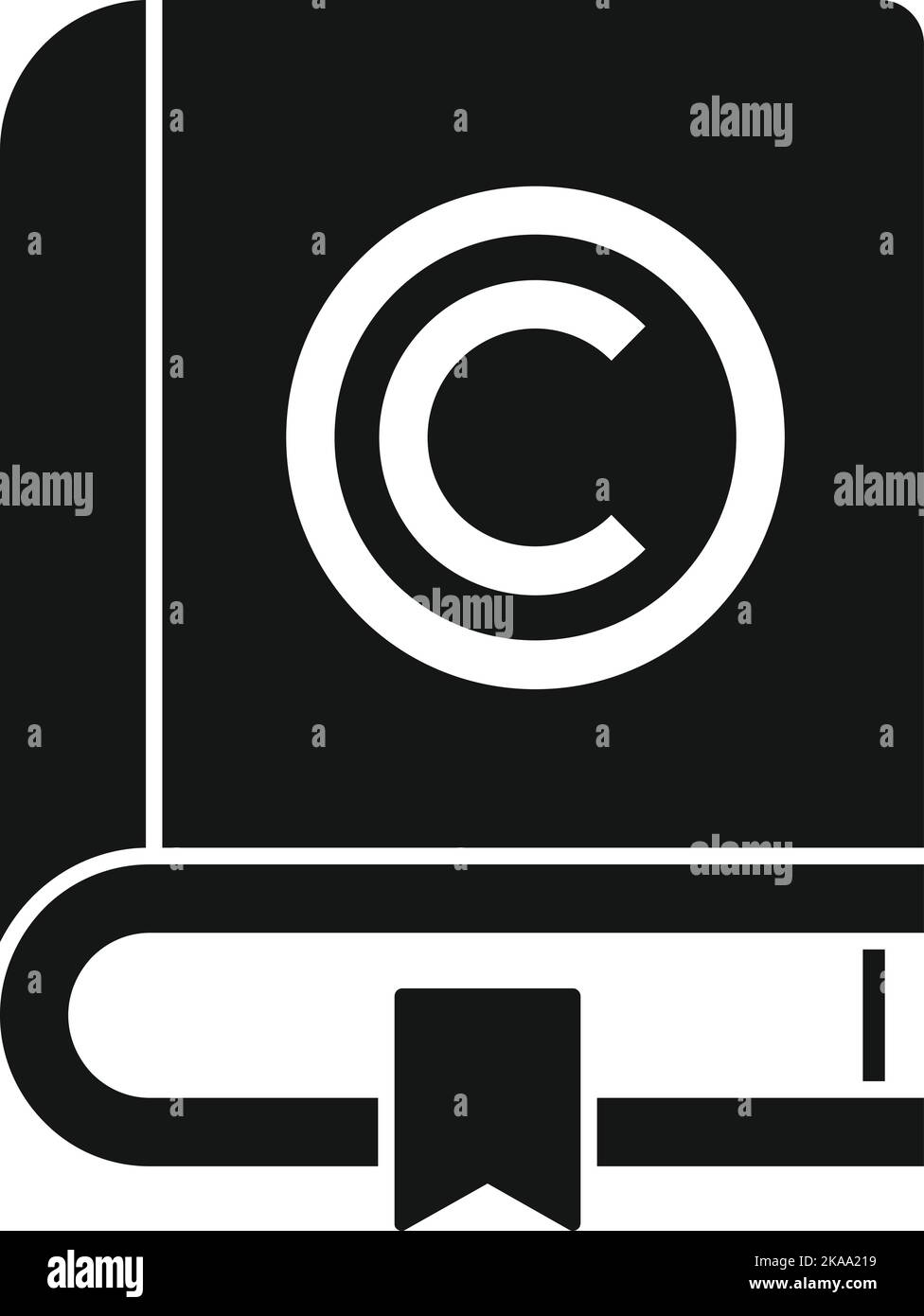 Buch-Copywrite-Symbol einfacher Vektor. Webdesign. Studioleute Stock Vektor