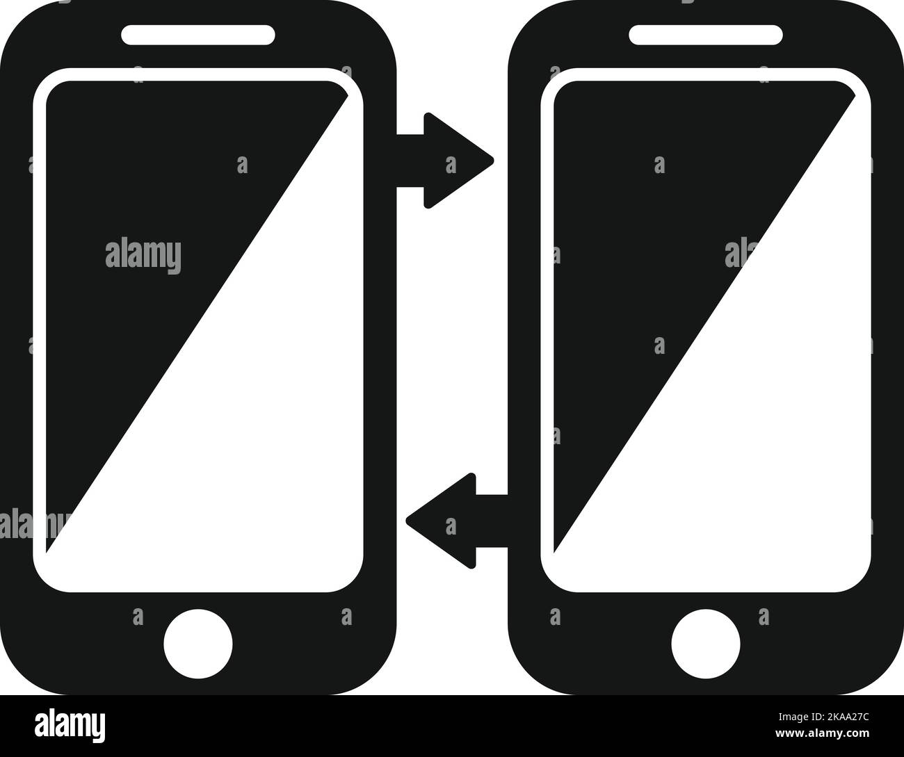Symbol für die Neugestaltung des Telefons einfacher Vektor. Web-benutzeroberfläche. Kreativstudio Stock Vektor
