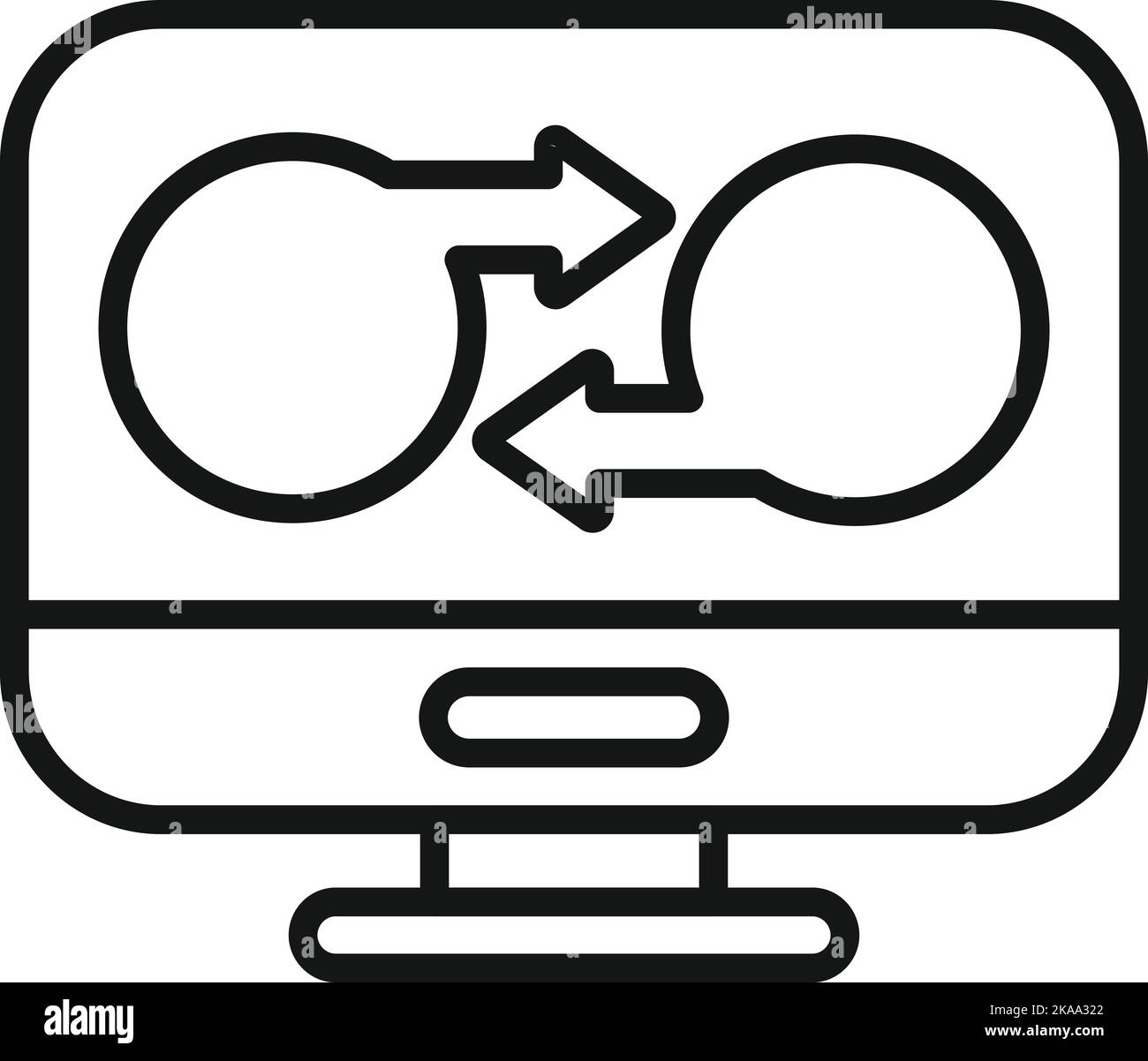 Umrissvektor für Farbsymbole neu gestalten. Webdesign. Projekt erstellen Stock Vektor