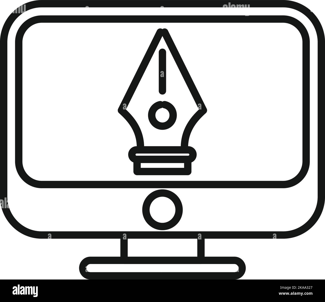 Umrissvektor für das Redesign-Symbol zeichnen. Web-benutzeroberfläche. App-Inhalte Stock Vektor
