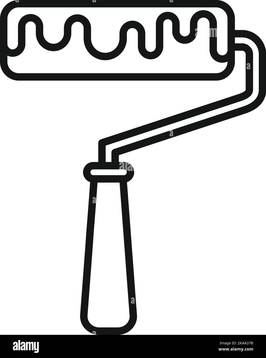 Umriss-Vektor für das Symbol für die Lackrolle neu entwerfen. Web-benutzeroberfläche. Studio-Projekt Stock Vektor