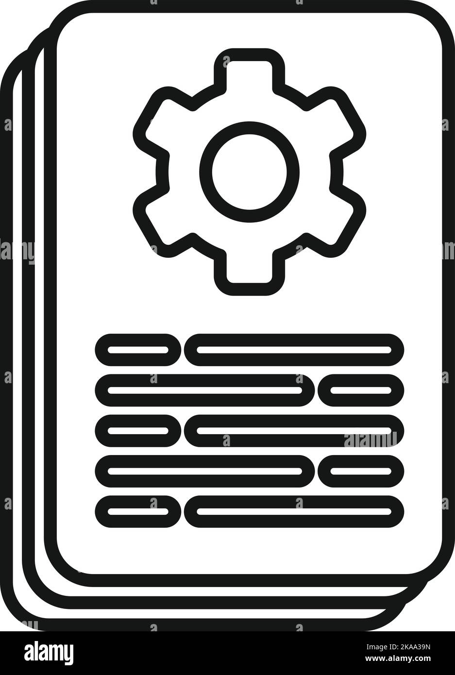 Umrissvektor für Papiersymbole. Web-benutzeroberfläche. Projekt erstellen Stock Vektor